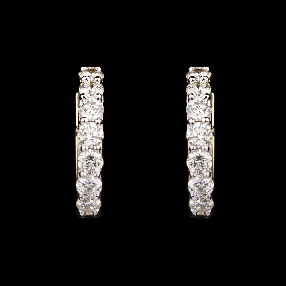 14K Yellow Gold Diamond Earrings - 0.612ct VS-GH