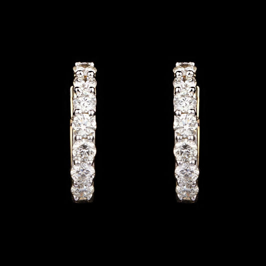 14K Yellow Gold Diamond Earrings - 0.612ct VS-GH