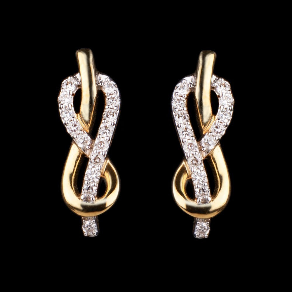 14K Yellow Gold Diamond Earrings - 0.26ct SI-IJ