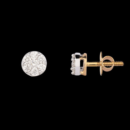 14K Yellow Gold Diamond Earrings - 0.29ct VVS-VS-IJ