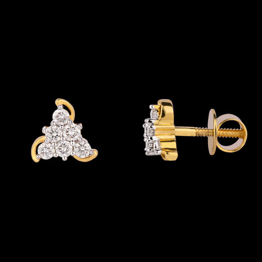 14K Yellow Gold Diamond Earrings - 0.4ct VVS-VS-HI