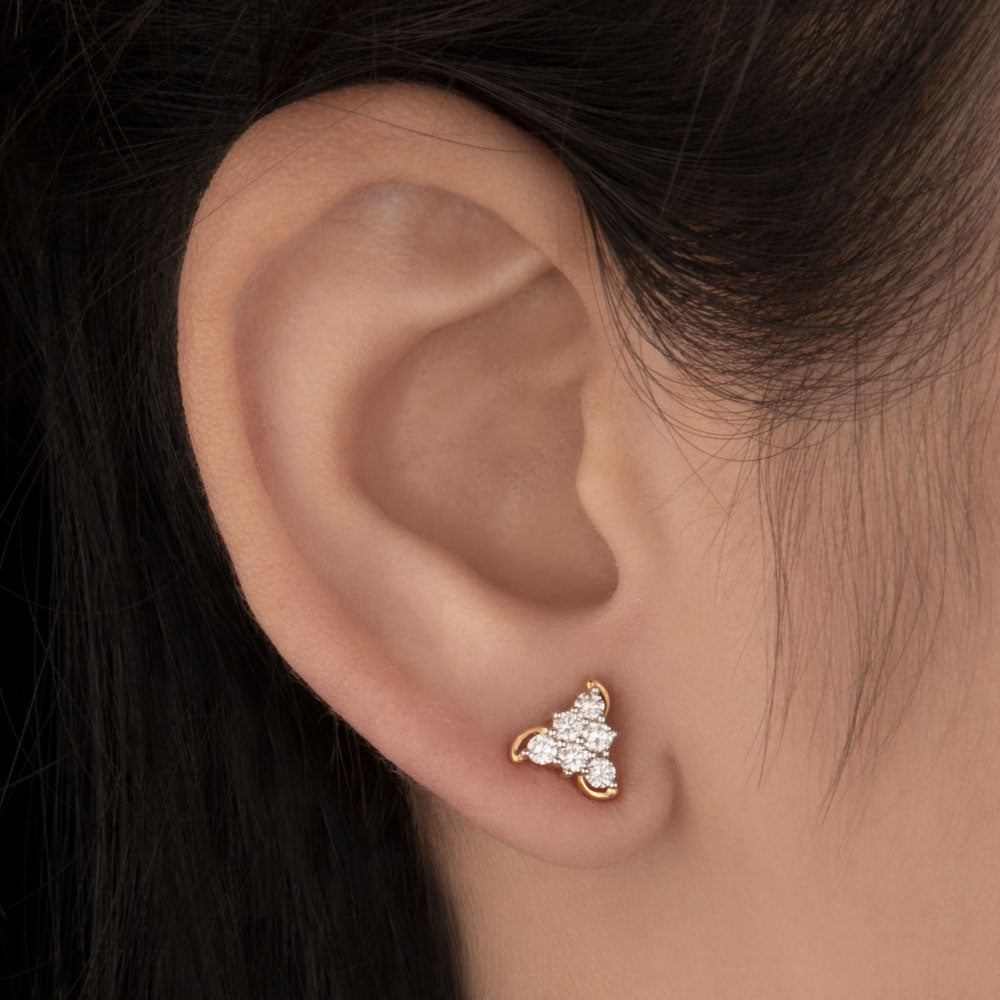 14K Yellow Gold Diamond Earrings - 0.4ct VVS-VS-HI