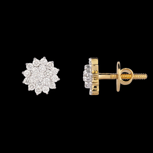 14K Yellow Gold Diamond Earrings - 0.45ct VVS-VS-HI