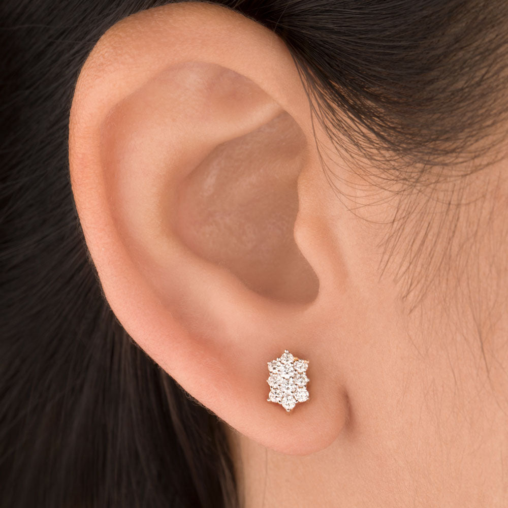 18K Yellow Gold Diamond Earrings - 0.352ct VS-GH