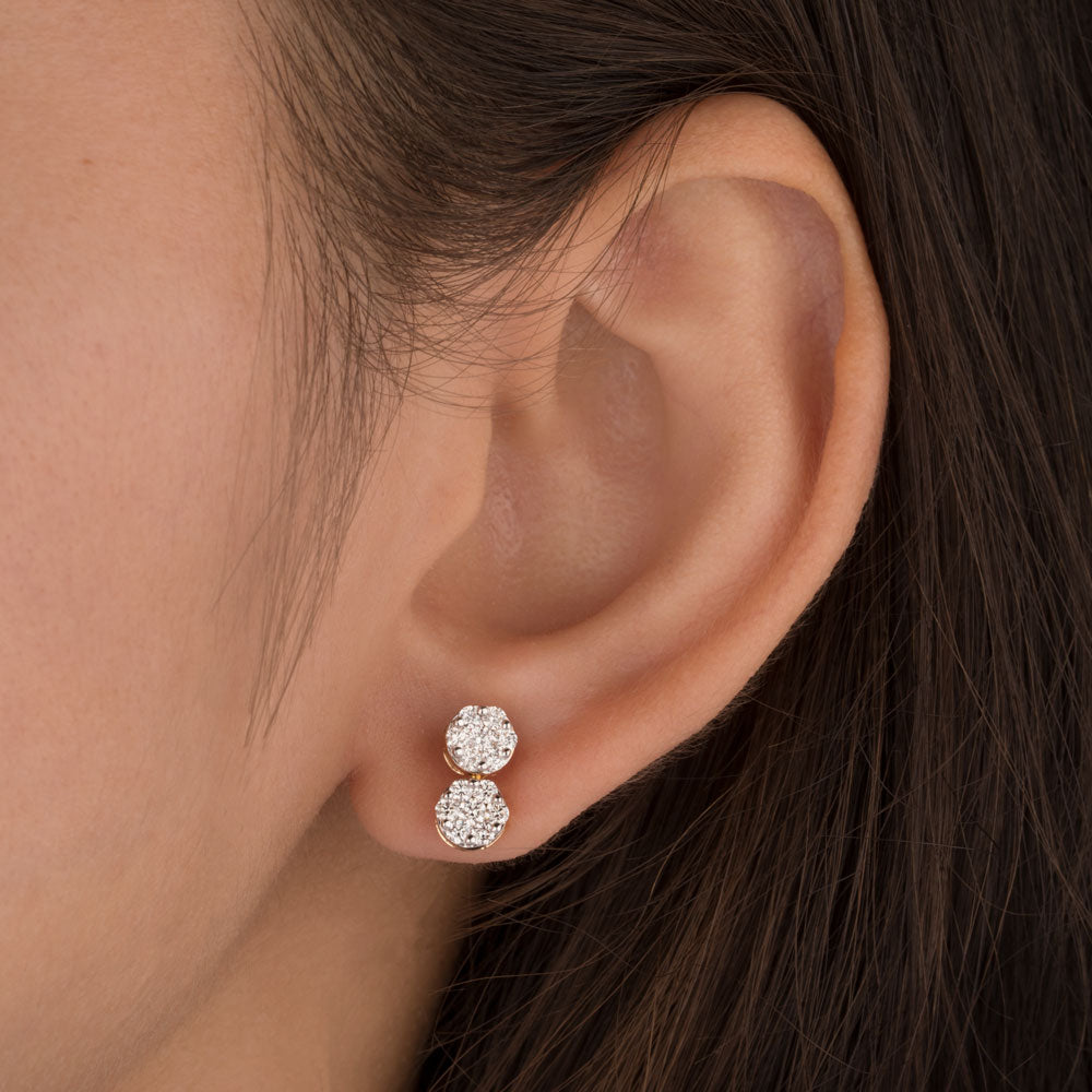 18K Yellow Gold Diamond Earrings - 0.629ct VVS-VS-GH