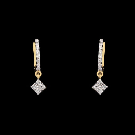 18K Yellow Gold Diamond Earrings - 0.4ct VVS-VS-HI