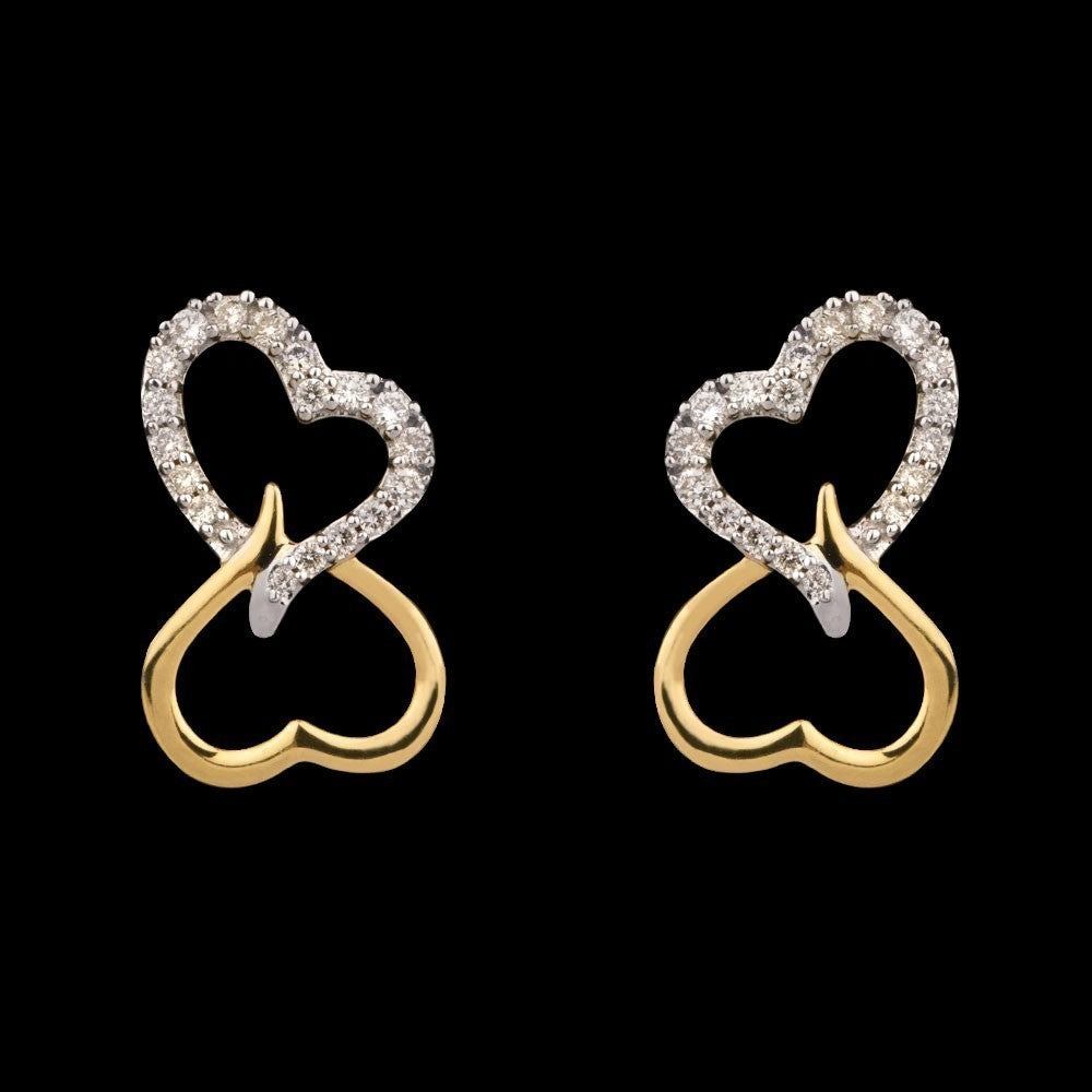 14K Yellow Gold Diamond Earrings - 0.21ct SI-IJ