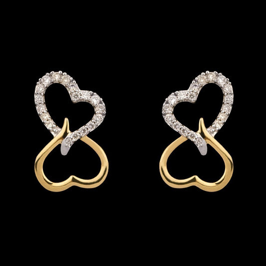 14K Yellow Gold Diamond Earrings - 0.21ct SI-IJ