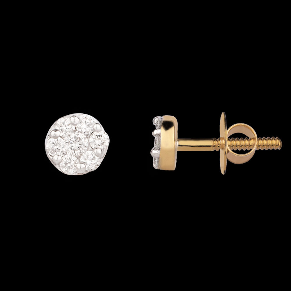 14K Yellow Gold Diamond Earrings - 0.17ct SI-IJ