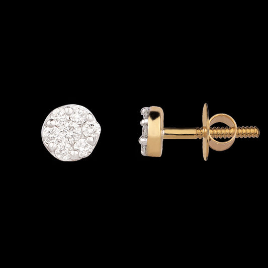 14K Yellow Gold Diamond Earrings - 0.17ct SI-IJ