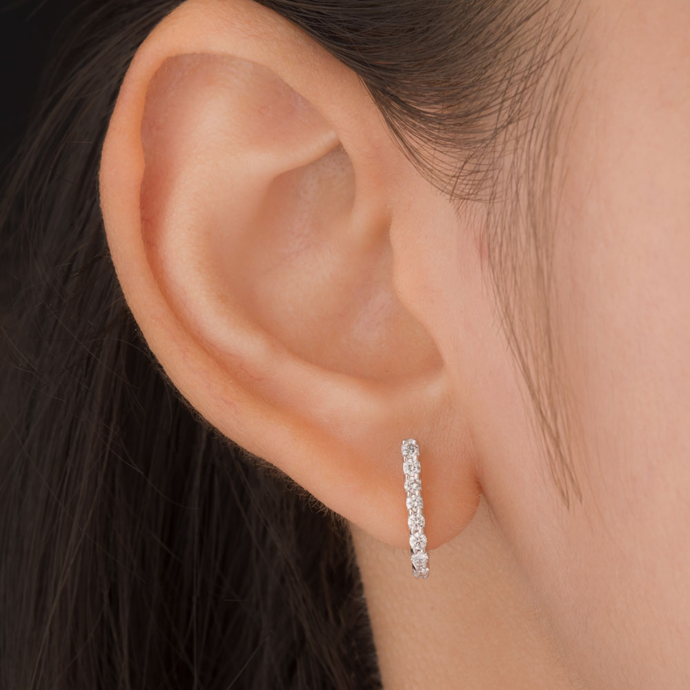 18K Yellow Gold Diamond Earrings - 0.81ct VVS-VS-EF