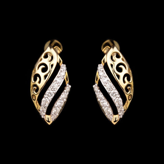 14K Yellow Gold Diamond Earrings - 0.2ct SI-IJ