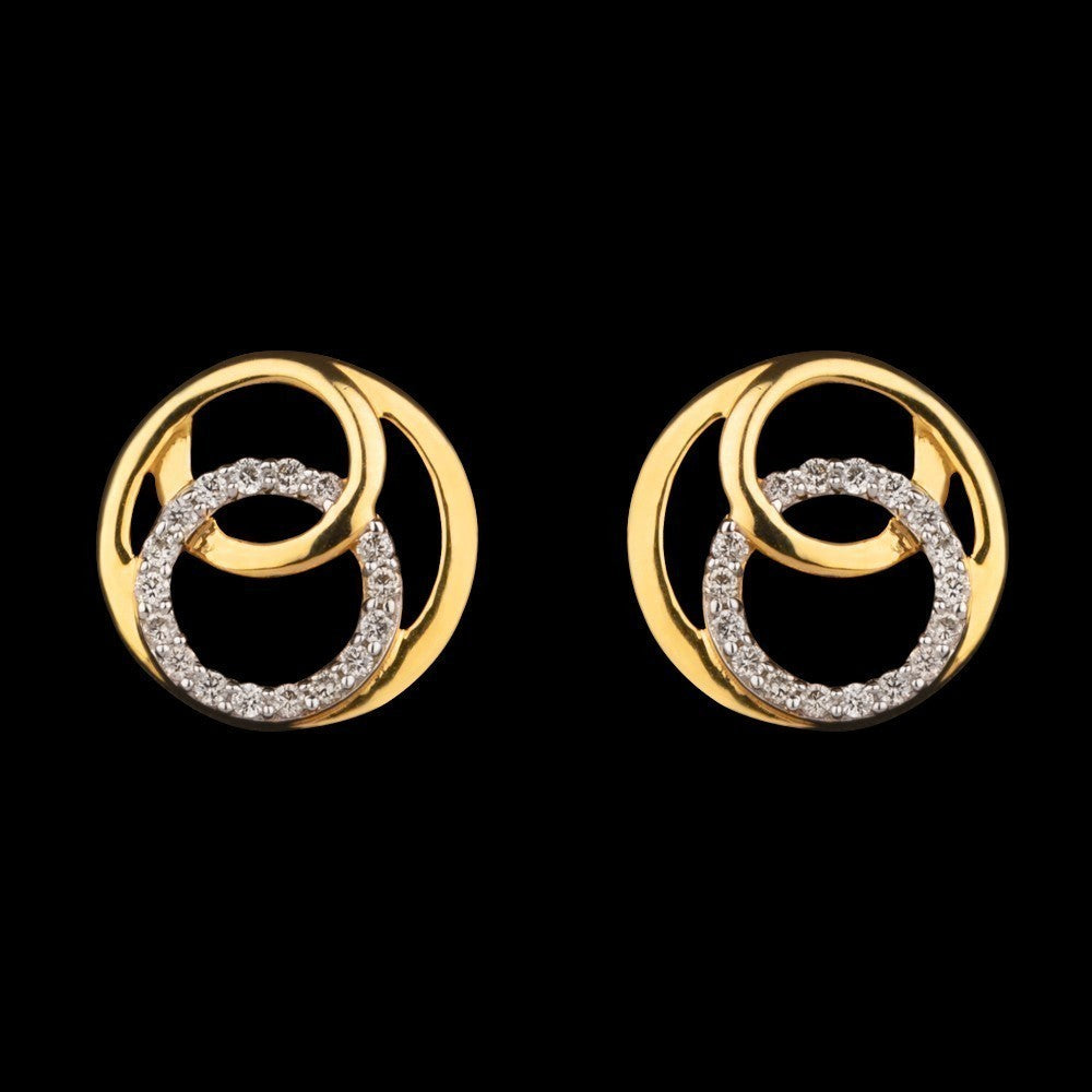 14K Yellow Gold Diamond Earrings - 0.16ct VVS-VS-HI