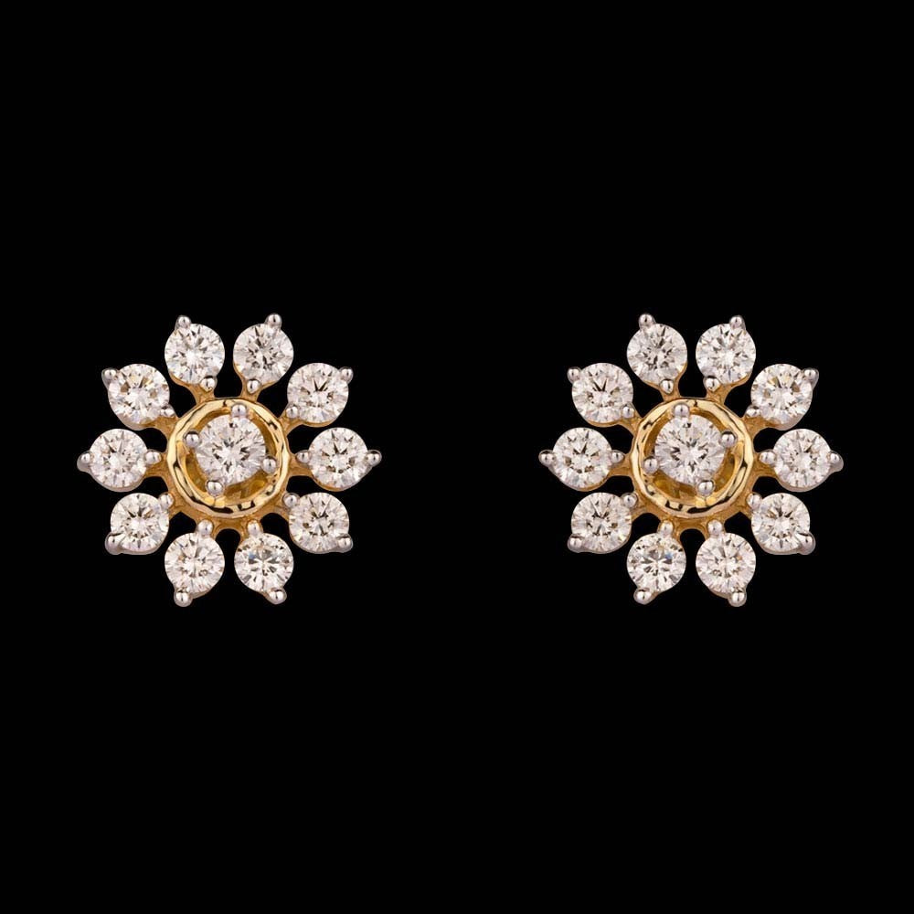 14K Yellow Gold Diamond Earrings - 0.78ct VVS-VS-HI