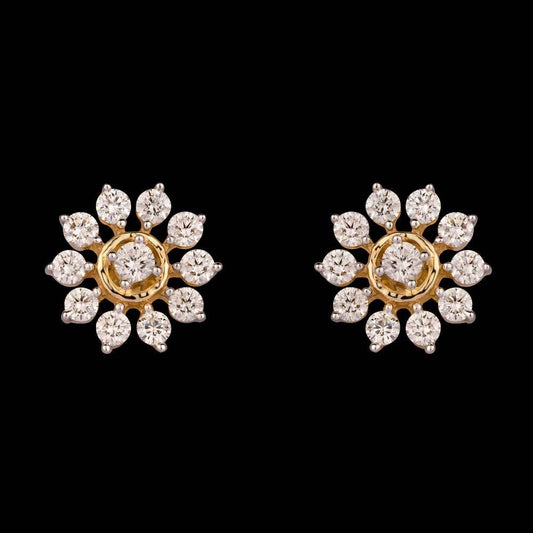 14K Yellow Gold Diamond Earrings - 0.78ct VVS-VS-HI