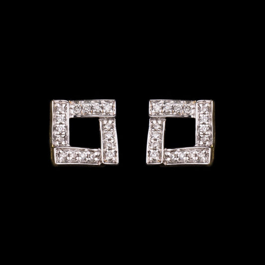 14K Yellow Gold Diamond Earrings - 0.09ct SI-IJ