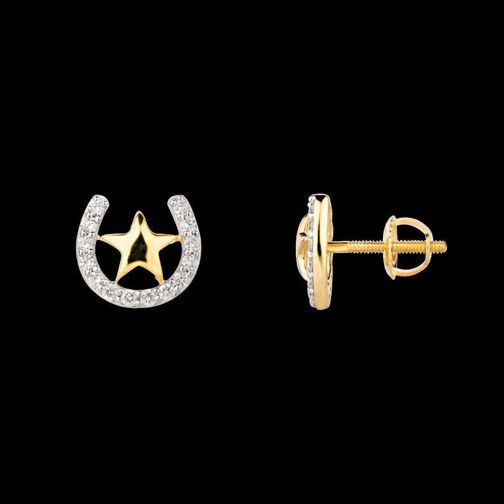 14K Yellow Gold Diamond Earrings - 0.21ct SI-IJ
