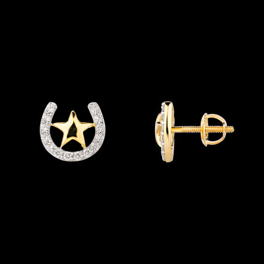 14K Yellow Gold Diamond Earrings - 0.21ct SI-IJ