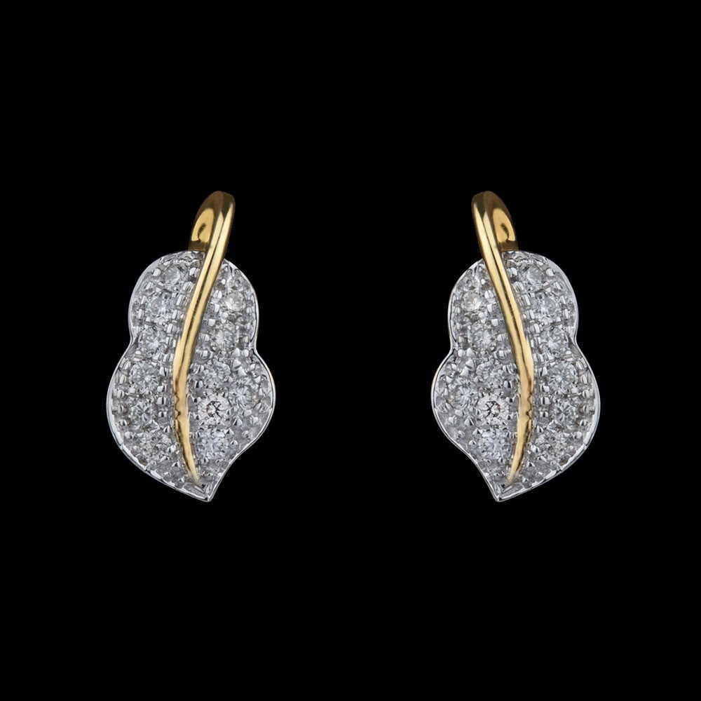 14K Yellow Gold Diamond Earrings - 0.15ct SI-IJ