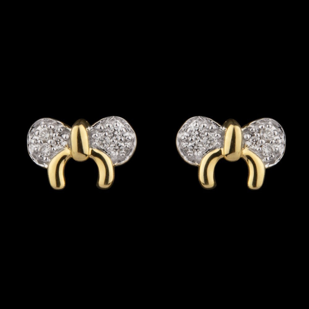 14K Yellow Gold Diamond Earrings - 0.04ct SI-IJ