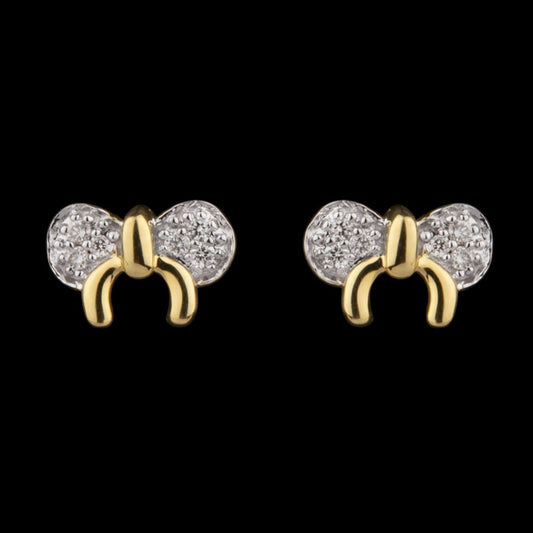 14K Yellow Gold Diamond Earrings - 0.04ct SI-IJ