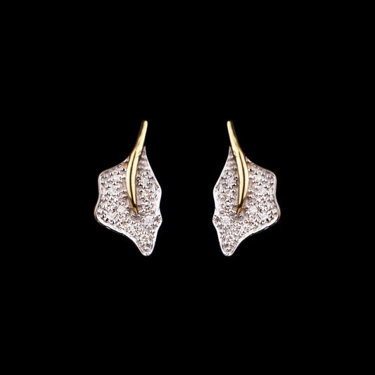 14K Yellow Gold Diamond Earrings - 0.1ct SI-IJ