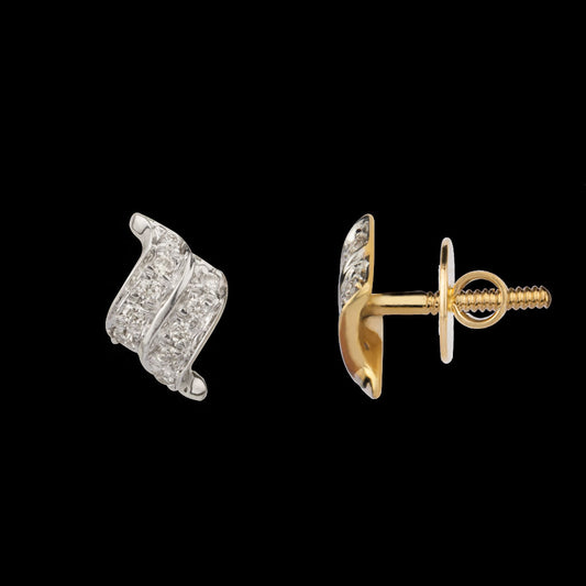 14K Yellow Gold Diamond Earrings - 0.08ct SI-IJ
