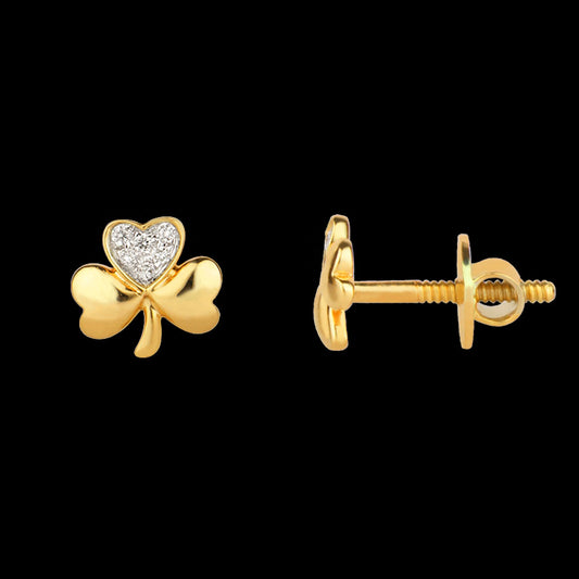 18K Yellow Gold Diamond Earrings - 0.51ct VS-GH