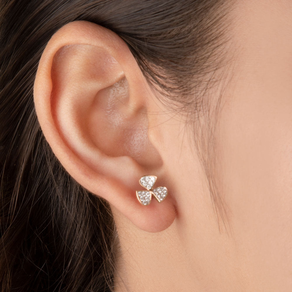 14K Yellow Gold Diamond Earrings - 0.25ct VS-GH