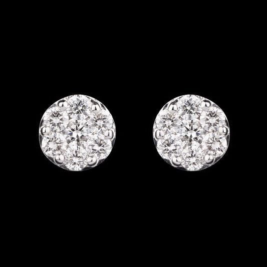 14K Yellow Gold Diamond Earrings - 0.3ct SI-GH