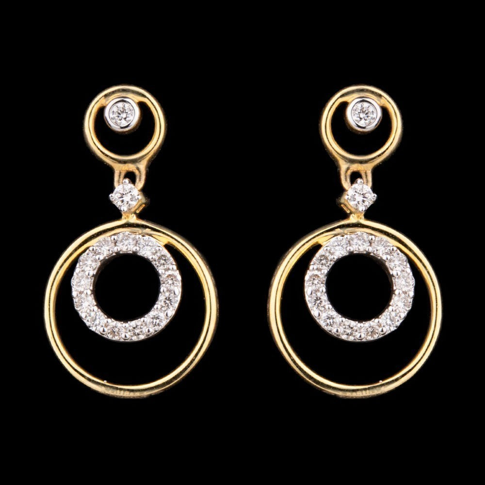 14K Yellow Gold Diamond Earrings - 0.17ct SI-IJ