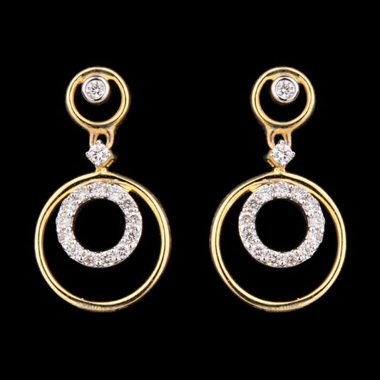 14K Yellow Gold Diamond Earrings - 0.17ct SI-IJ