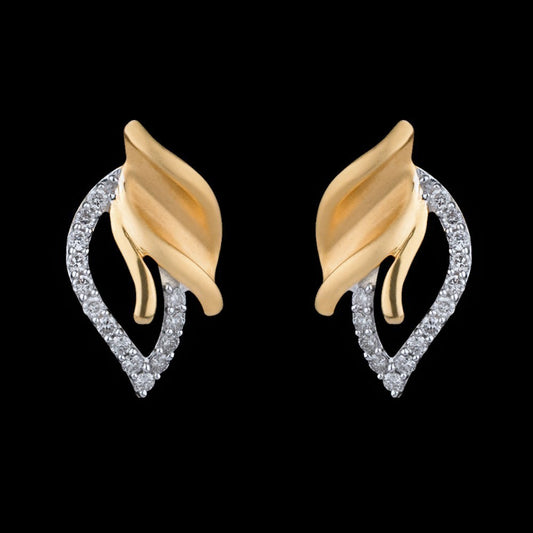 14K Yellow Gold Diamond Earrings - 0.17ct SI-IJ