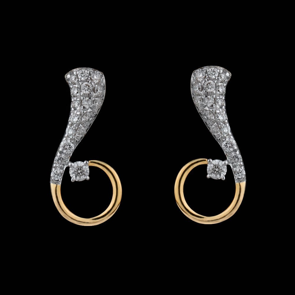 14K Yellow Gold Diamond Earrings - 0.21ct SI-IJ