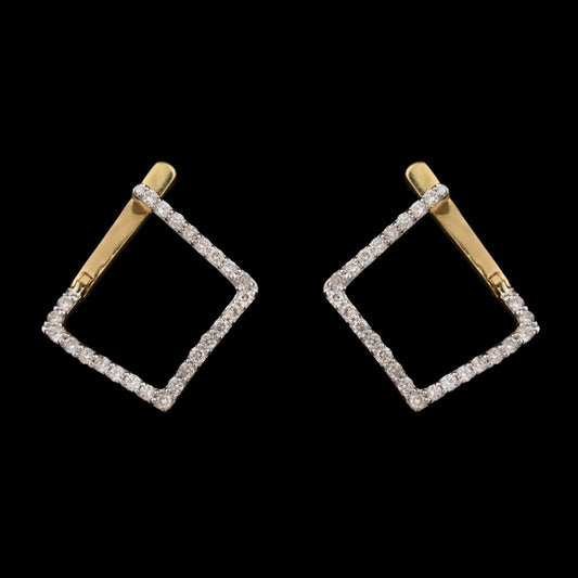 14K Yellow Gold Diamond Earrings - 0.29ct SI-IJ