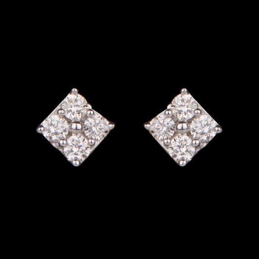 14K Yellow Gold Diamond Earrings - 0.11ct SI-IJ