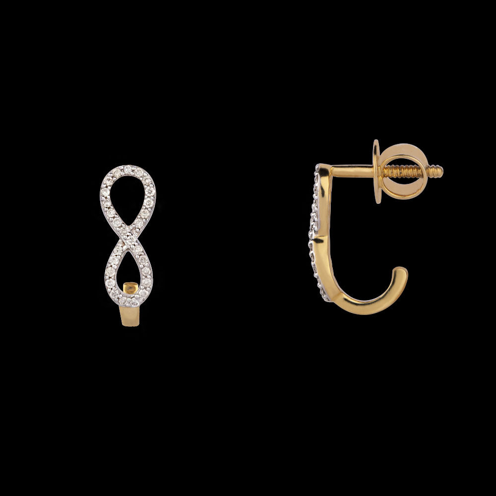 14K Yellow Gold Diamond Earrings - 0.16ct SI-IJ