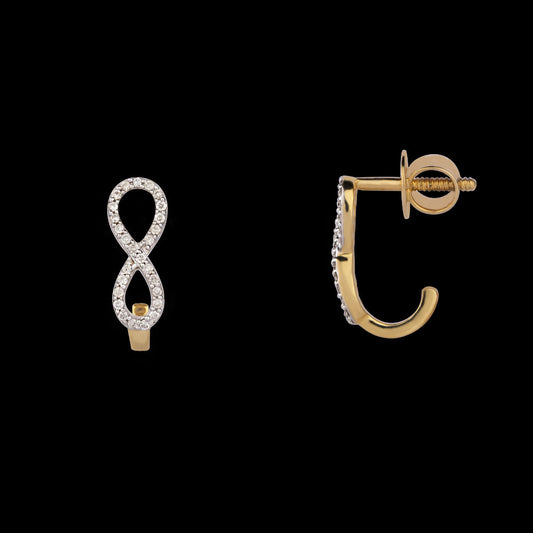 14K Yellow Gold Diamond Earrings - 0.16ct SI-IJ