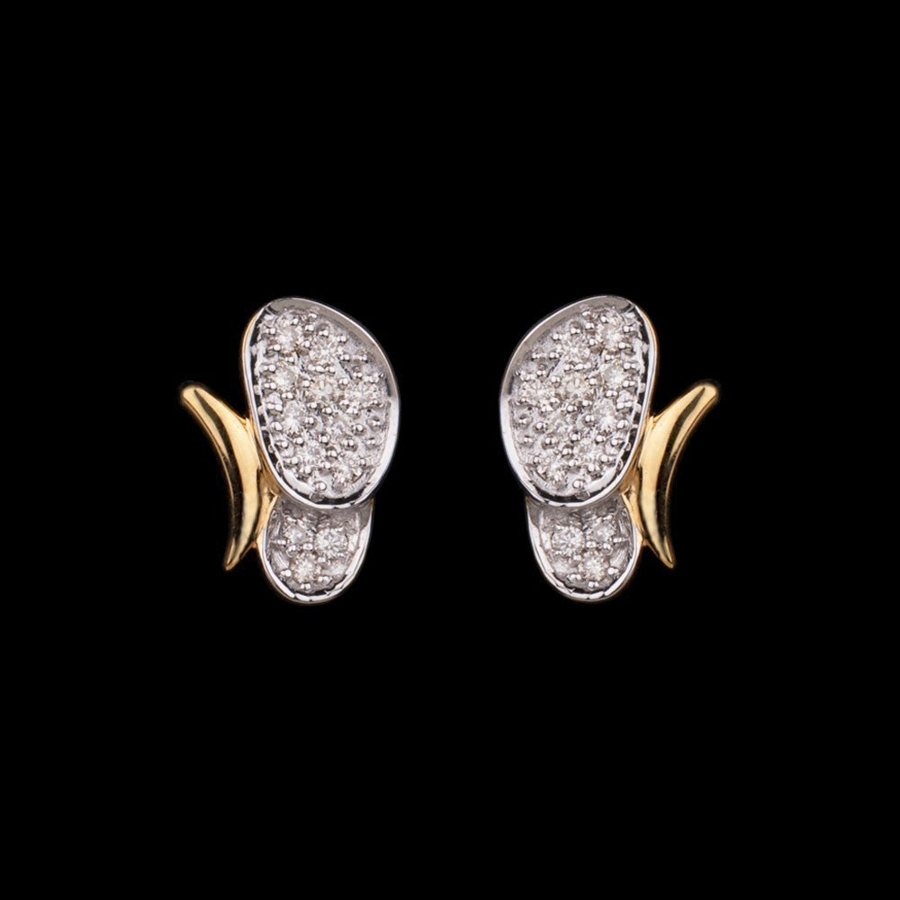 14K Yellow Gold Diamond Earrings - 0.1ct SI-IJ