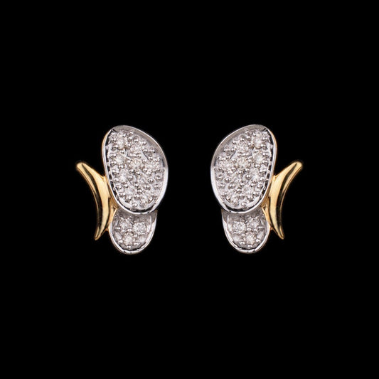 14K Yellow Gold Diamond Earrings - 0.1ct SI-IJ
