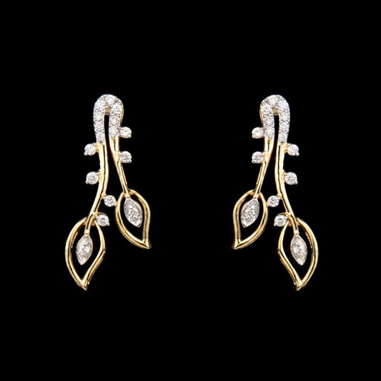 14K Yellow Gold Diamond Earrings - 0.27ct SI-IJ