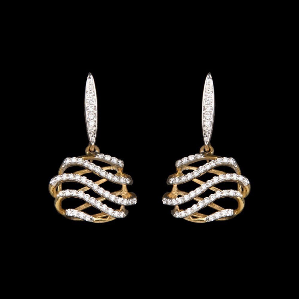 18K Yellow Gold Diamond Earrings - 0.34ct VS-GH