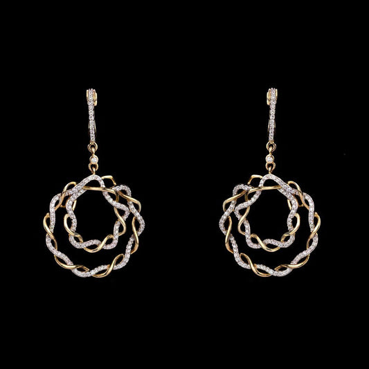 18K Yellow Gold Diamond Earrings - 0.51ct VS-GH