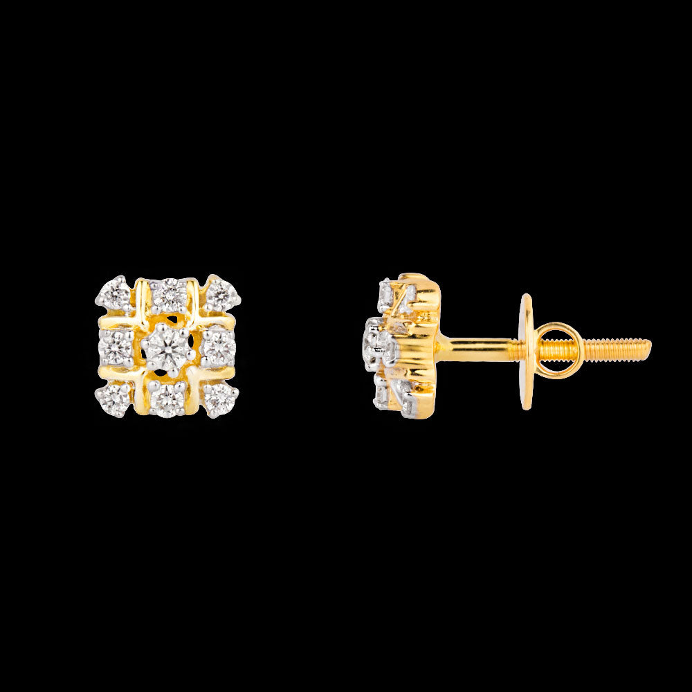 14K Rose Gold Diamond Earrings - 0.34ct SI-GH