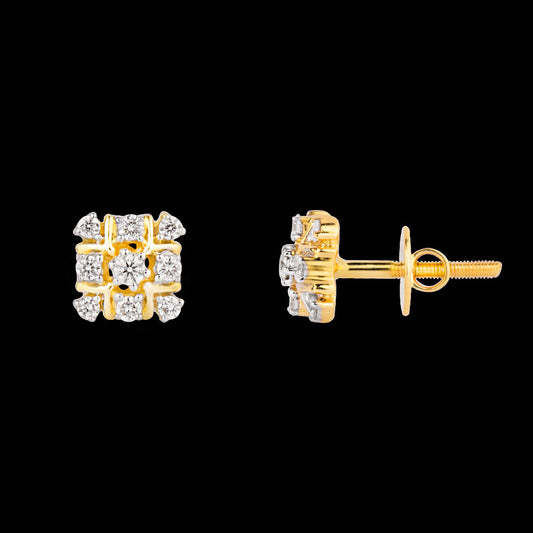 14K Rose Gold Diamond Earrings - 0.34ct SI-GH