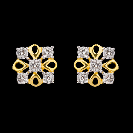 14K Yellow Gold Diamond Earrings - 0.26ct SI-IJ