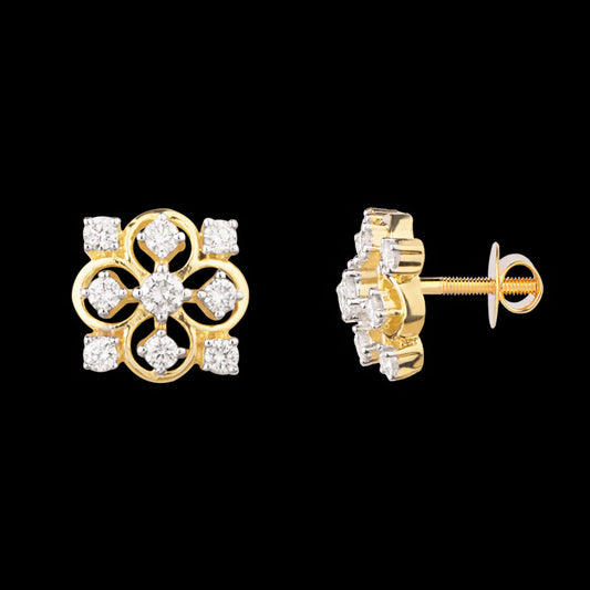 14K Yellow Gold Diamond Earrings - 0.316ct VVS-VS-IJ