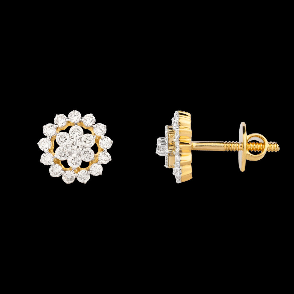 18K Rose Gold Diamond Earrings - 0.658ct VVS-VS-GH