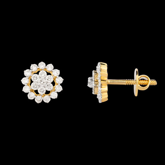 18K Rose Gold Diamond Earrings - 0.658ct VVS-VS-GH