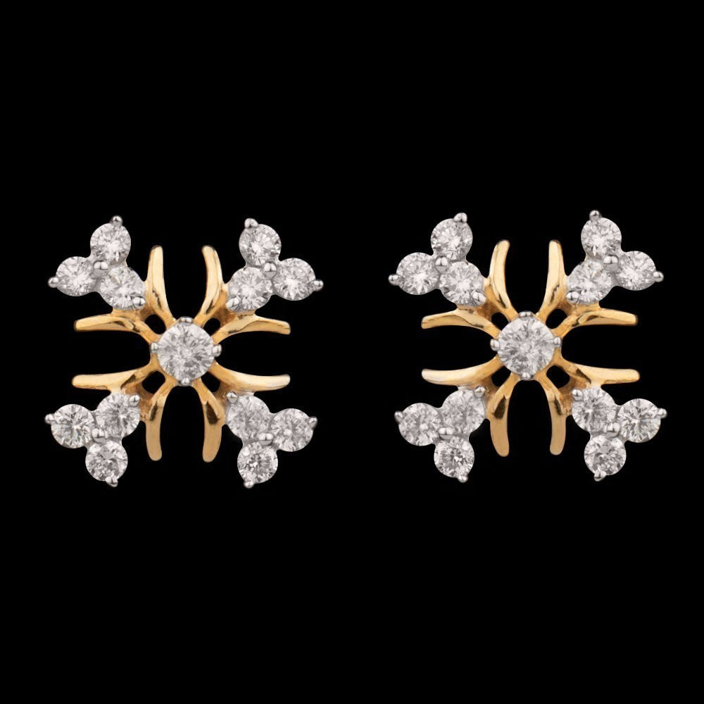 14K Yellow Gold Diamond Earrings - 0.39ct VS-GH